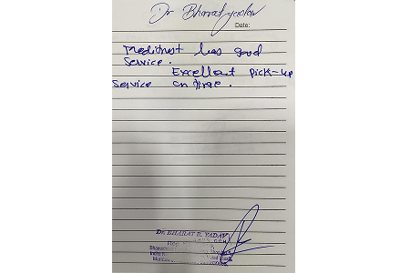 Customer testimonial